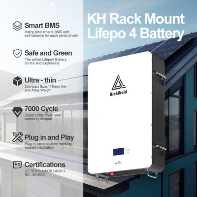 Hybride Net Powerwall Lifepo4 Home Battery 48V 200ah 10Kwh 51.2v 300ah Lithium Ion Batterijen Met WIFI