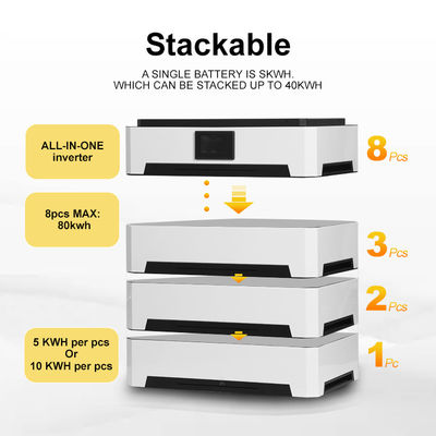 Metalen behuizing Lithium-ion 51.2V Home Commercial Solar Energy Battery Storage System 10kwh
