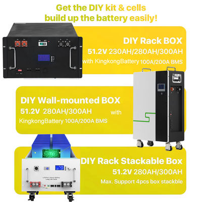 DIY 48V 230AH 280AH Lifepo4 Batterijdoos Leeg Metalen Hoesje Voor EV LFP Batterij