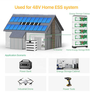 16S 48V Smart BMS voor zonne-systeemopslag 100A 200A LiFePO4 batterijbeheersysteem