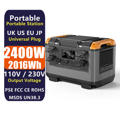 Noodsituatie Buitenkrachtcentrale van 2400w met LiFePO4-batterijtype en snelle oplaadtijd