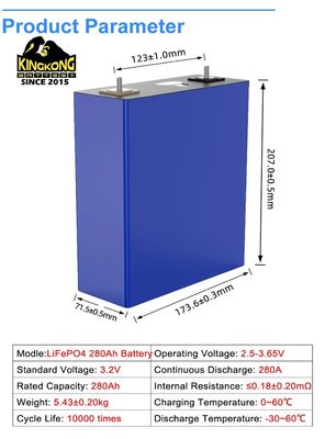 280Ah 314Ah Prismatische LiFePO4-batterijcel voor OEM-oplossingen voor zonne-energieopslag