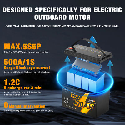 Op maat gemaakte elektrische boot Lifepo4 Batterijpakket 12V 24V 36V 48V 60V Volt Lithium Ion Batterijpakket Voor Boot RV Camper Car