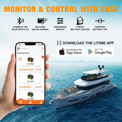 Op maat gemaakte elektrische boot Lifepo4 Batterijpakket 12V 24V 36V 48V 60V Volt Lithium Ion Batterijpakket Voor Boot RV Camper Car