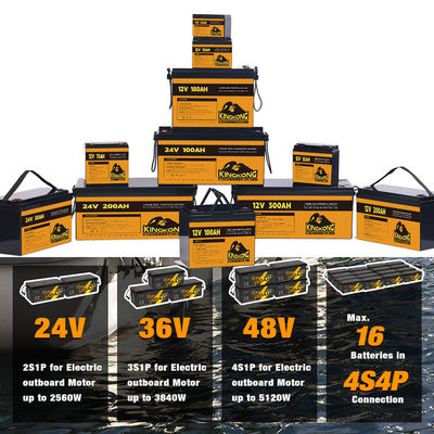 Uitgang 12V 24 48V Volt 5 7 9 12 14 18 20 24 28 35 50 100 110 120 150 200 300Ah Amp Uur Hr Diepe cyclus Levensduurpo4 Lithium-ionbatterij