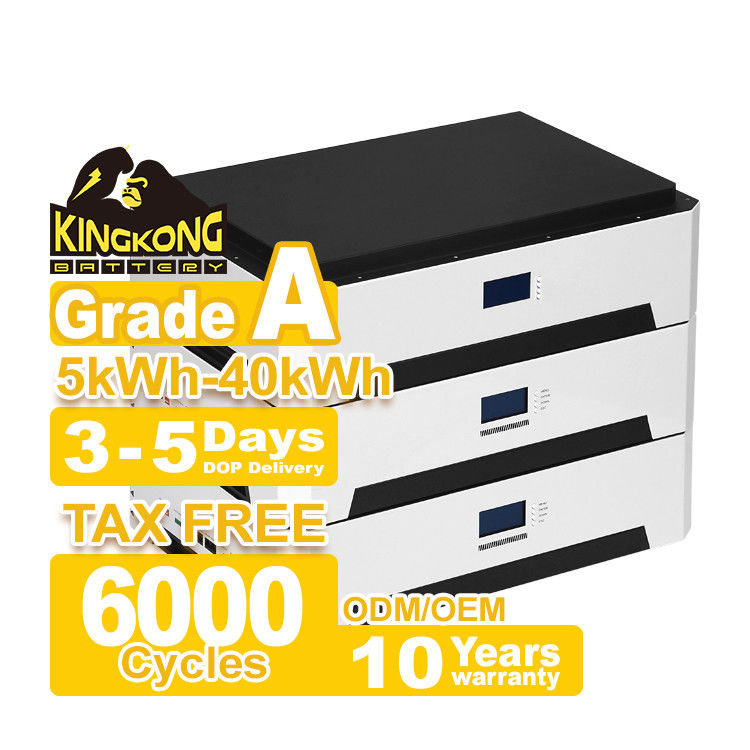 Growatt 51.2v 10kwh 20kwh 30kwh 50kwh Lifepo4 Lithium Ion Home Solar System Stapelbaar