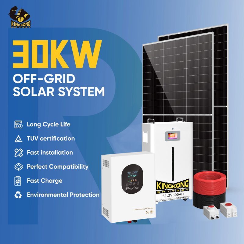 3Kw 10Kw 20Kw 30Kw Off-grid zonne-energieopwekkingssysteem, Hybride zonne-energiesysteem Zonnecellen kunnen snel worden geleverd
