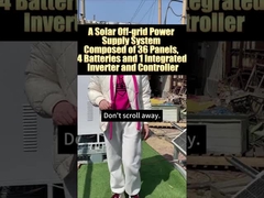 Een zonne-energiesysteem dat bestaat uit 4 batterijen, 1 geïntegreerde omvormer en