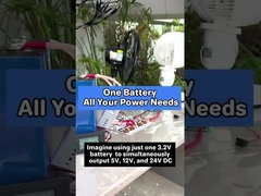 Een 3,2V batterij voert 5V/12V/24V DC & 110V/220V AC. Ingebouwde 300W omvormer behandelt alle apparaten sim