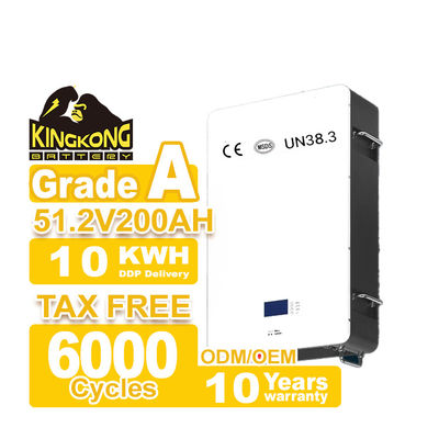 Hybride Net Powerwall Lifepo4 Home Battery 48V 200ah 10Kwh 51.2v 300ah Lithium Ion Batterijen Met WIFI
