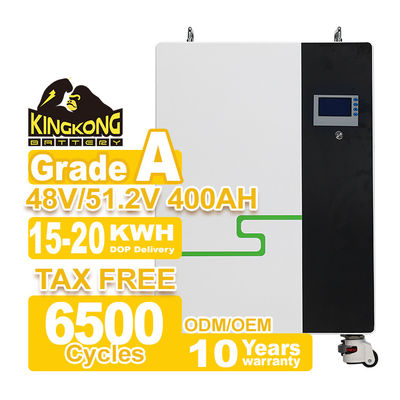 48V 51.2V LiFePO4 accu 200Ah 300Ah 400Ah 15kWh 20kWh Voor opslag van zonne-energie