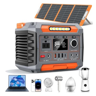 1x AC Pure Sine Wave Output Zonne-energievoorziening met zaklamp en lithium-ion batterij