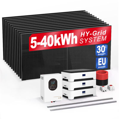 6Kw 10Kw 20Kw 30Kwh Zonne-energie Off-grid Zonne-batterij Energieopslag Stroomsystemen voor huis Ac Zonneverwarmer Lampen Tv Batterijpakket